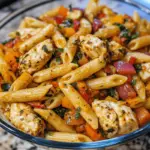 Garlic Butter Chicken Penne in Cajun Cream Sauce