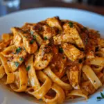 Spicy Cajun Chicken Fettuccine in Creamy Garlic Sauce