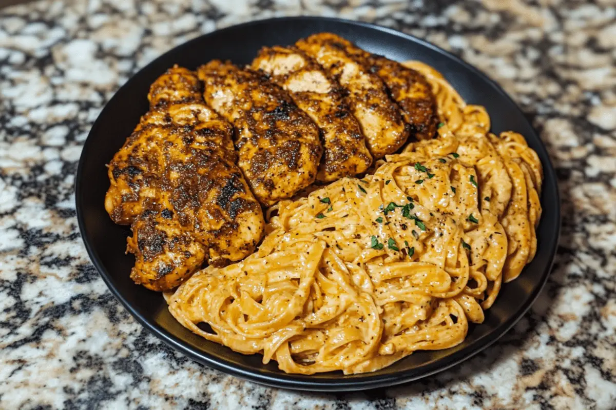 Savory Cajun Chicken with Creamy Parmesan Pasta Linguine