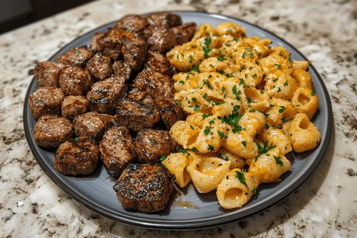 Cajun Steak Bites & Cheesy Garlic Shells Skillet – Bold One-Pan Dinner